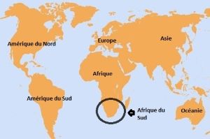 carte situation Afrique du sud